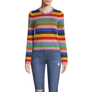 Alice + Olivia Sweaters - Alice + Olivia Rhodes Striped Rainbow Pullover Alice + Olivia Sweaters - Alice + Olivia Rhodes Striped Rainbow Pullover